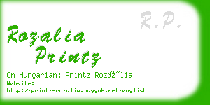 rozalia printz business card
